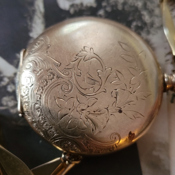 Relisted -Antique locket Myrtle MC 1901 gold watch case necklace Victorian - Picture 12 of 17